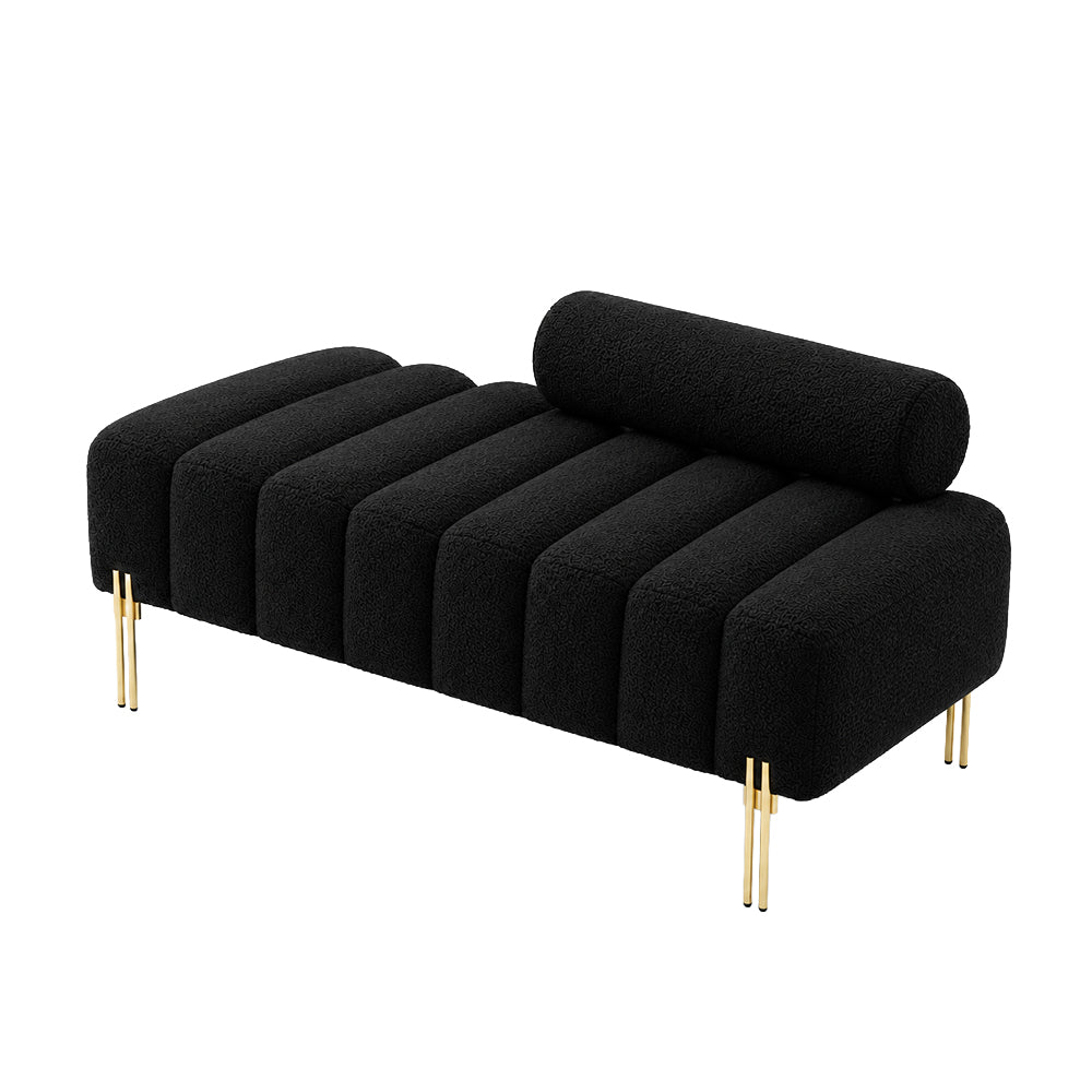 Doe Buck crest bench With Golden Legs|Black
