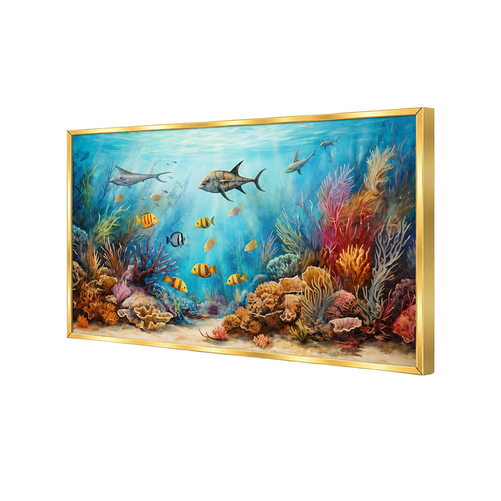 Coral Reef Underwater Canvas Wall Painting