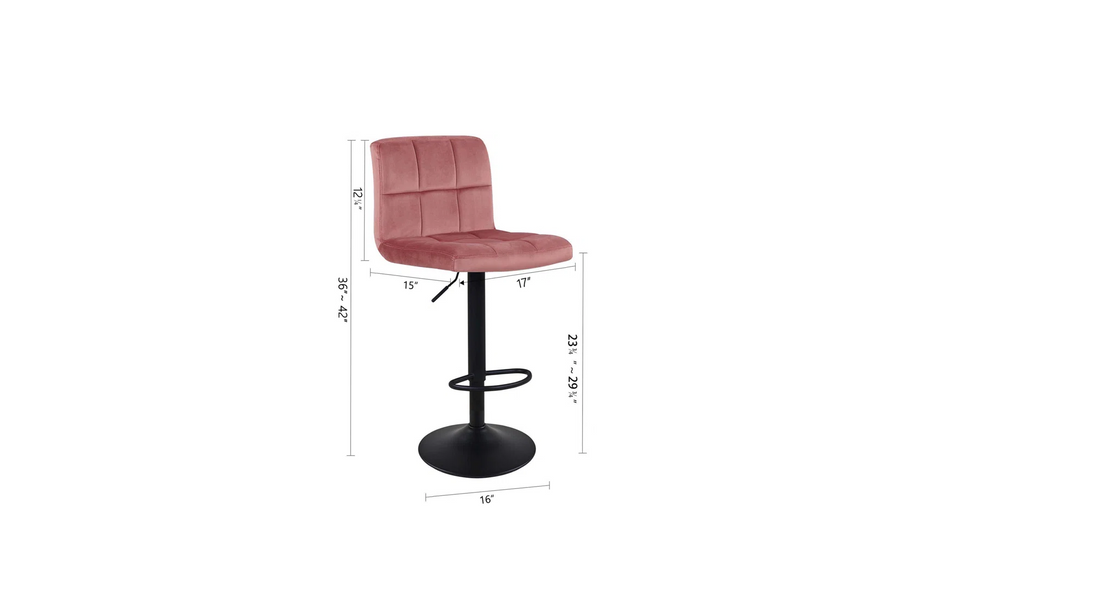 Neo Swiel Adjustable Bar Stool - Pink