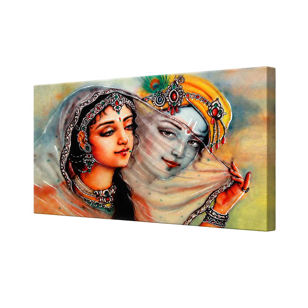 Radha Krishna & Mirabai Eternal Love Canvas Wall Painting