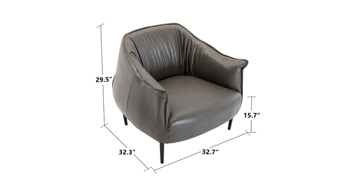 Almeda Accent Chair Grey | Modern Lounge Chair Cement Grey