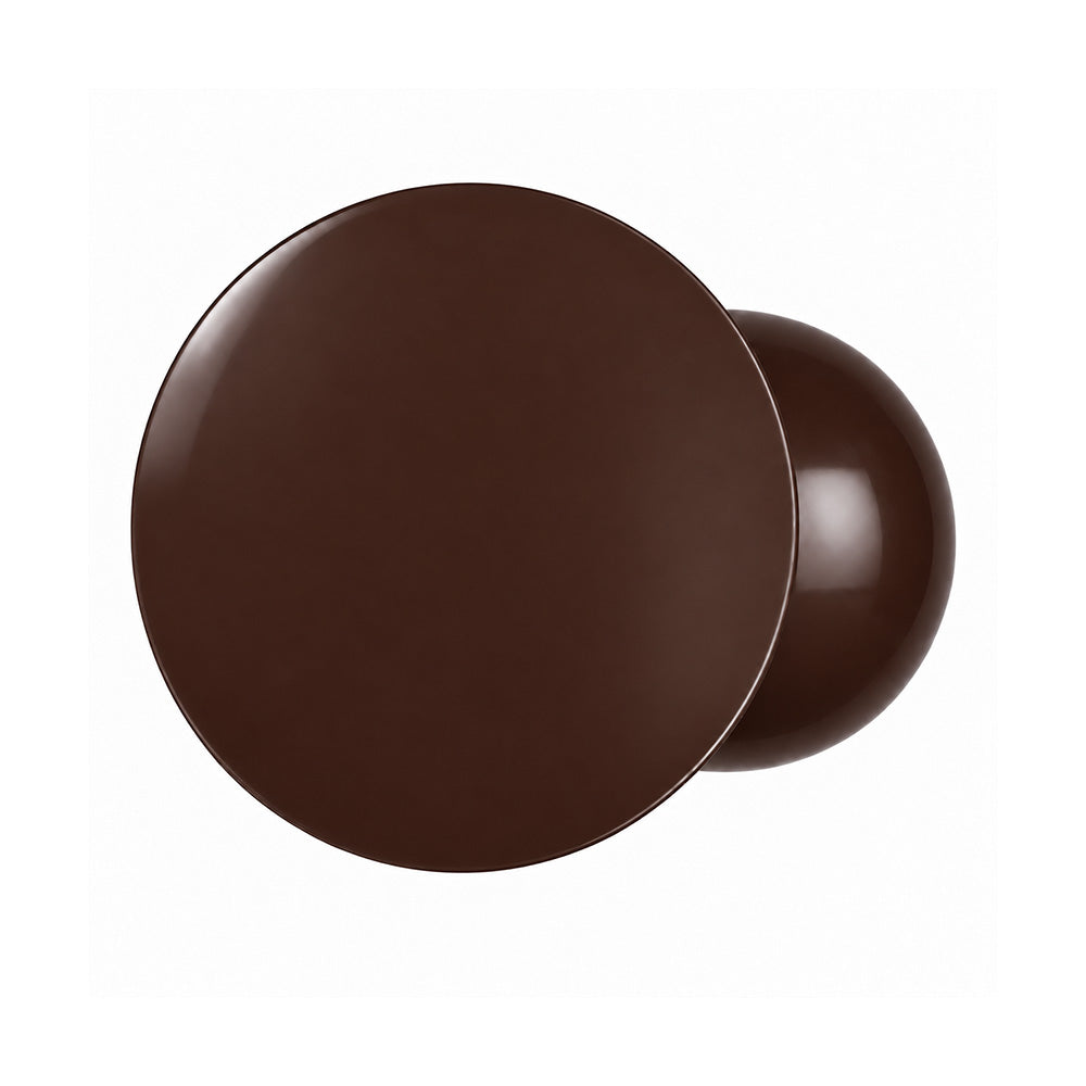 Modern Metal Sculptural Offset Bowl Side Table