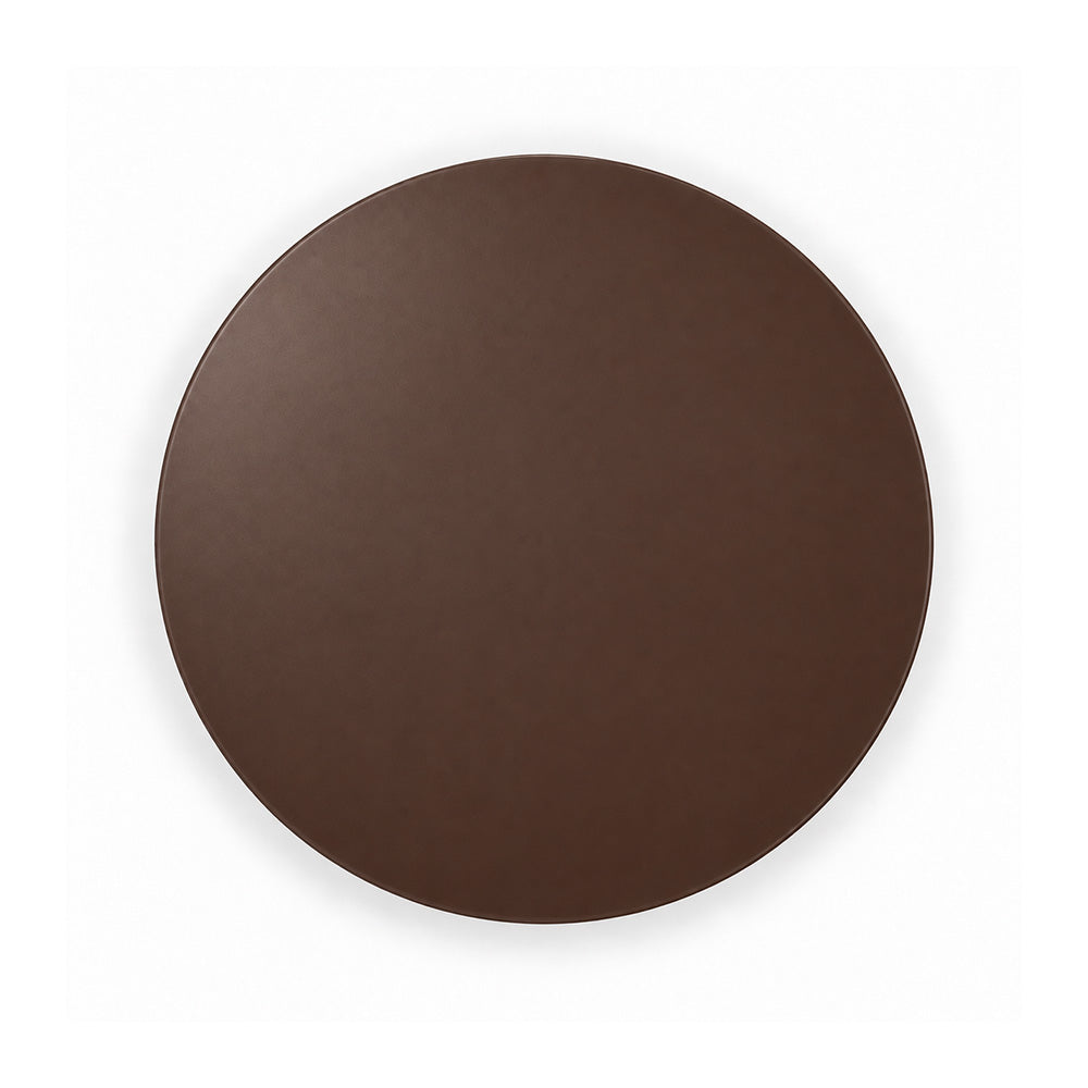 Metal Round Side Table with Sculptural Curved Base
