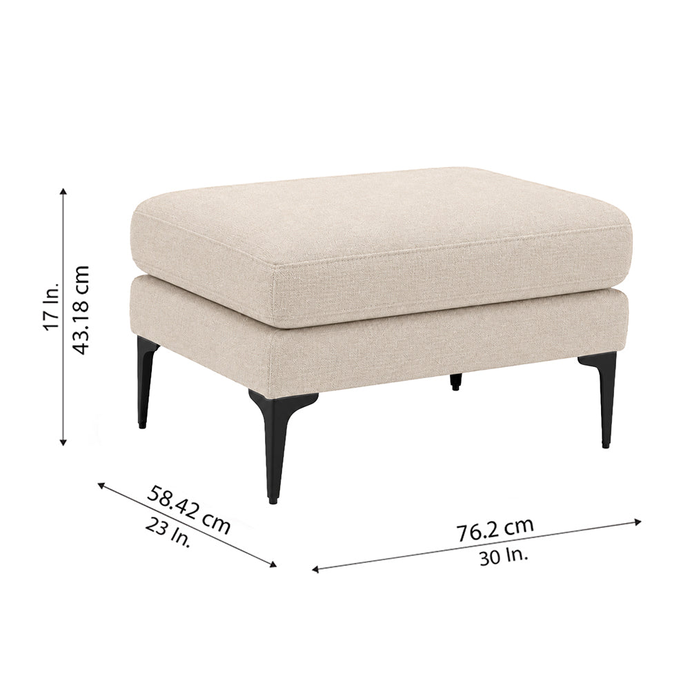 DOE BUCK Minimal Ottoman Bench|Beige