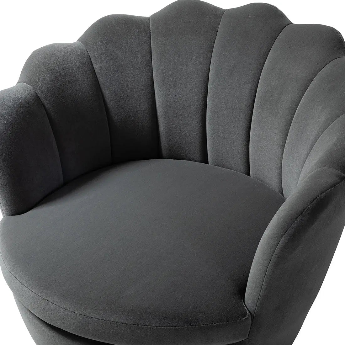 Shell Motif Accent Chair – Grey