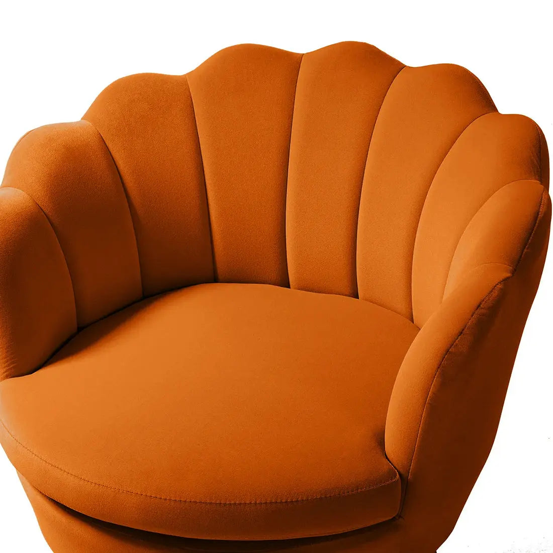 Shell Motif Accent Chair – Orange
