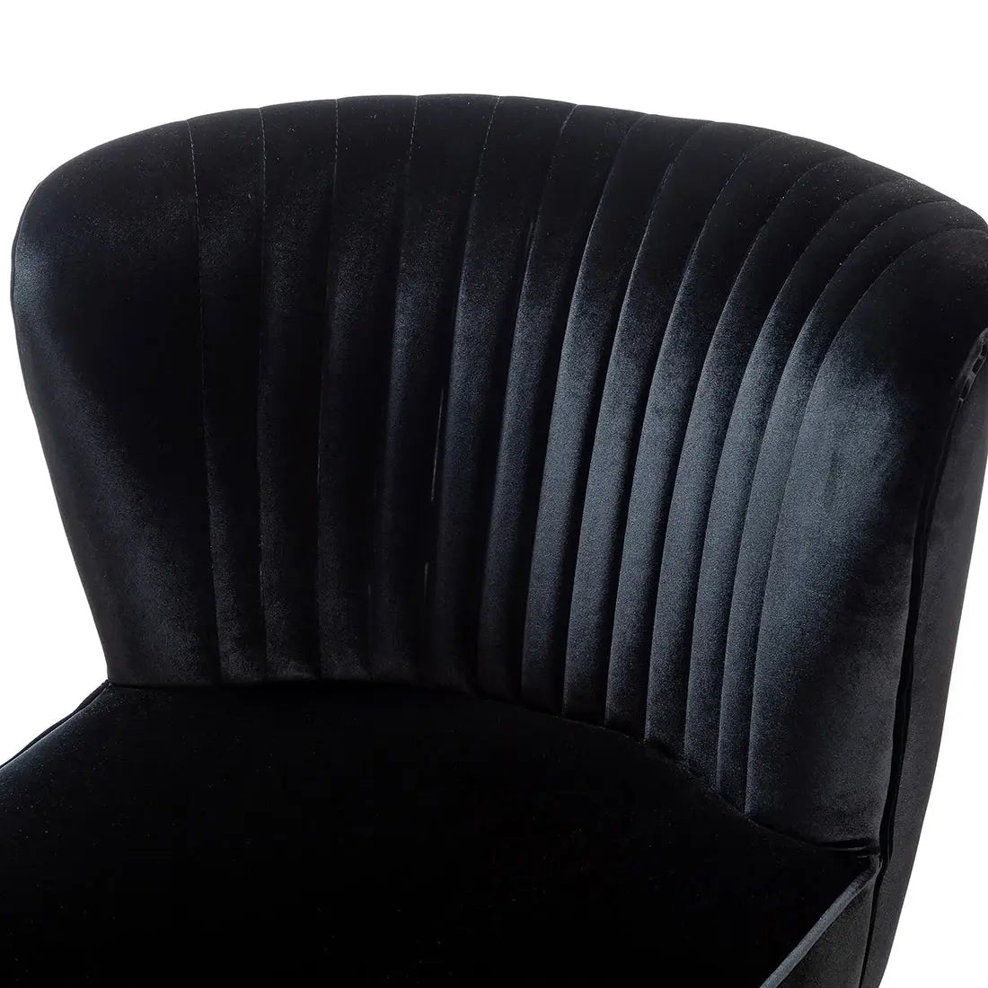 Luna Tufted Accent Chair – Black