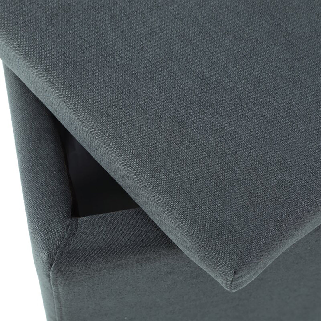 Square Stoage Ottoman With Storage Grey
