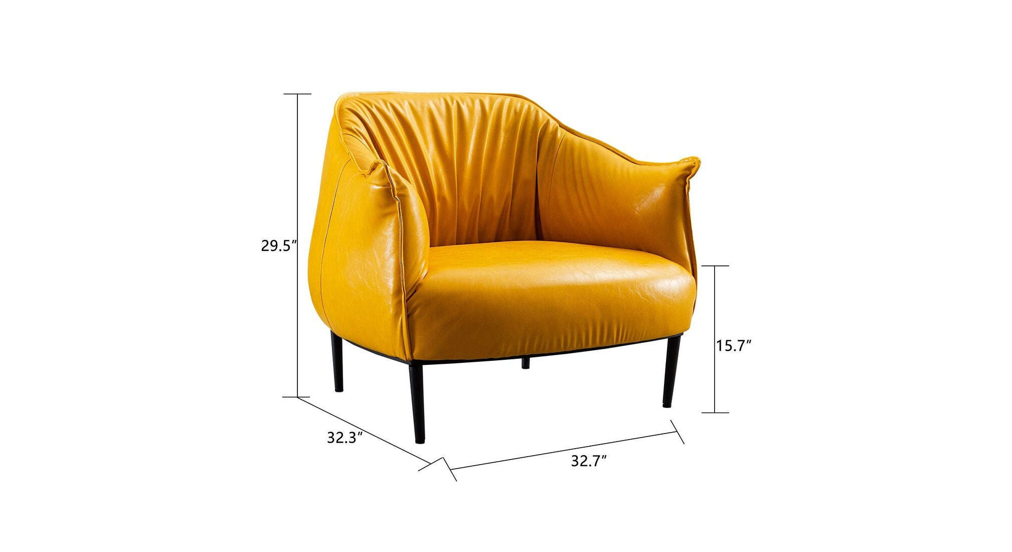 Almeda Accent Chair Yellow | Modern Lounge Chair Mustard Yellow