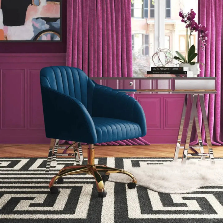 Louise Upholstered Task Chair – Blue