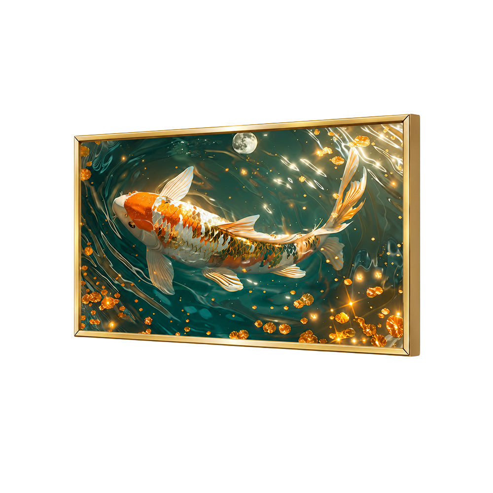 Koi Pond Canvas Wall Painting