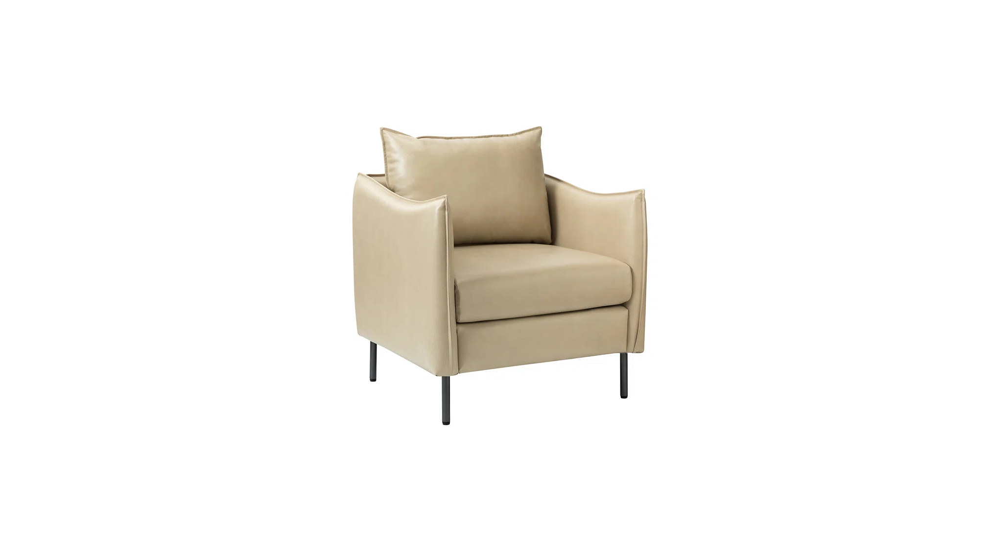 Lucas Accent Chair Beige | Mid Century Accent Chair Light Beige
