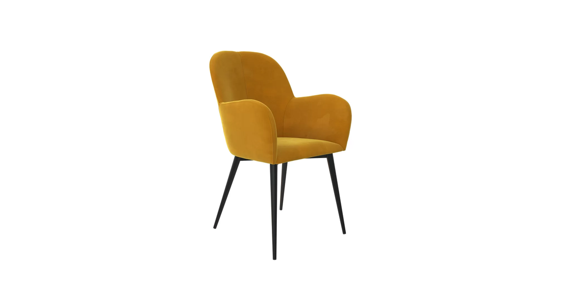 Araceli Accent Chair Mustard | Contemporary Lounge Accent Chair Mustard Yellow
