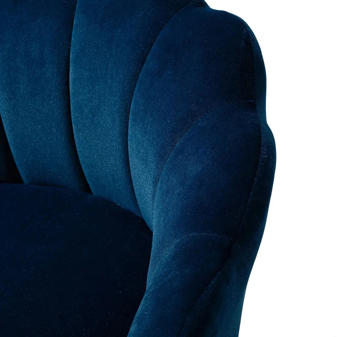 Shell Motif Accent Chair – Blue