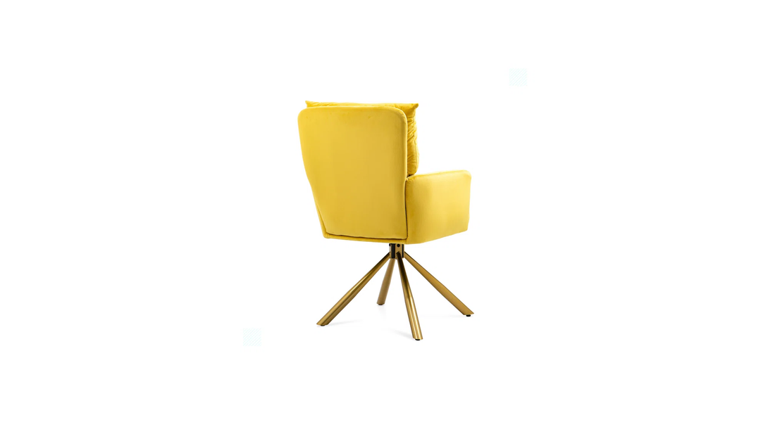 Gerlec Swivel Chair Yellow | Modern Swivel Lounge Chair Sun Yellow
