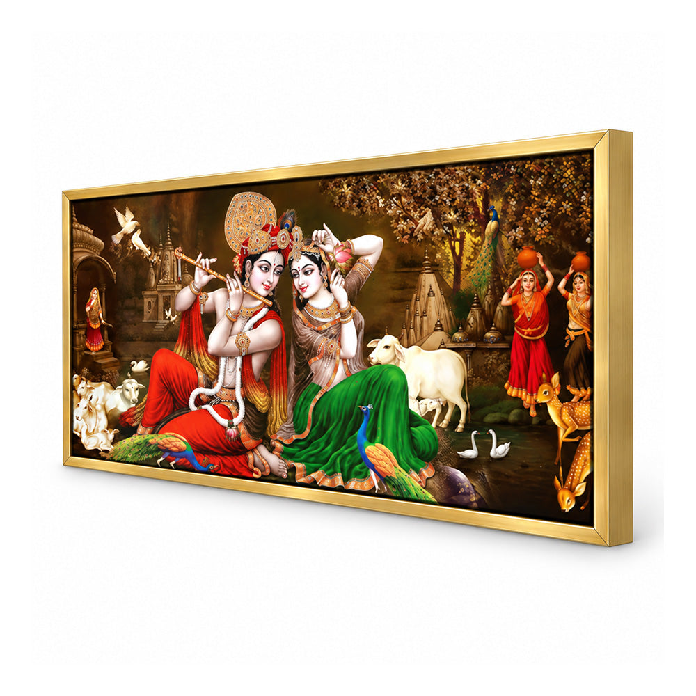 Classic Radha Krishna Premium Canvas Wall Painting