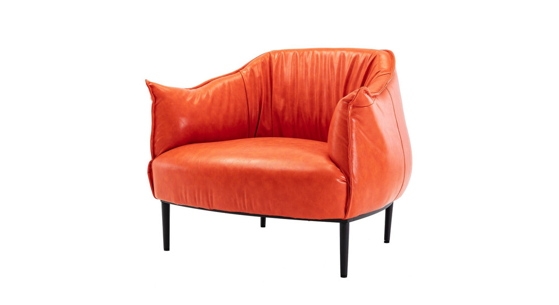 Almeda Accent Chair Orange | Modern Lounge Chair Terracotta Orange