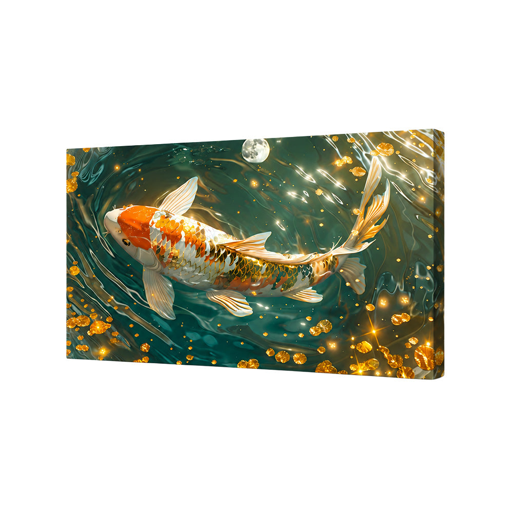 Koi Pond Canvas Wall Painting