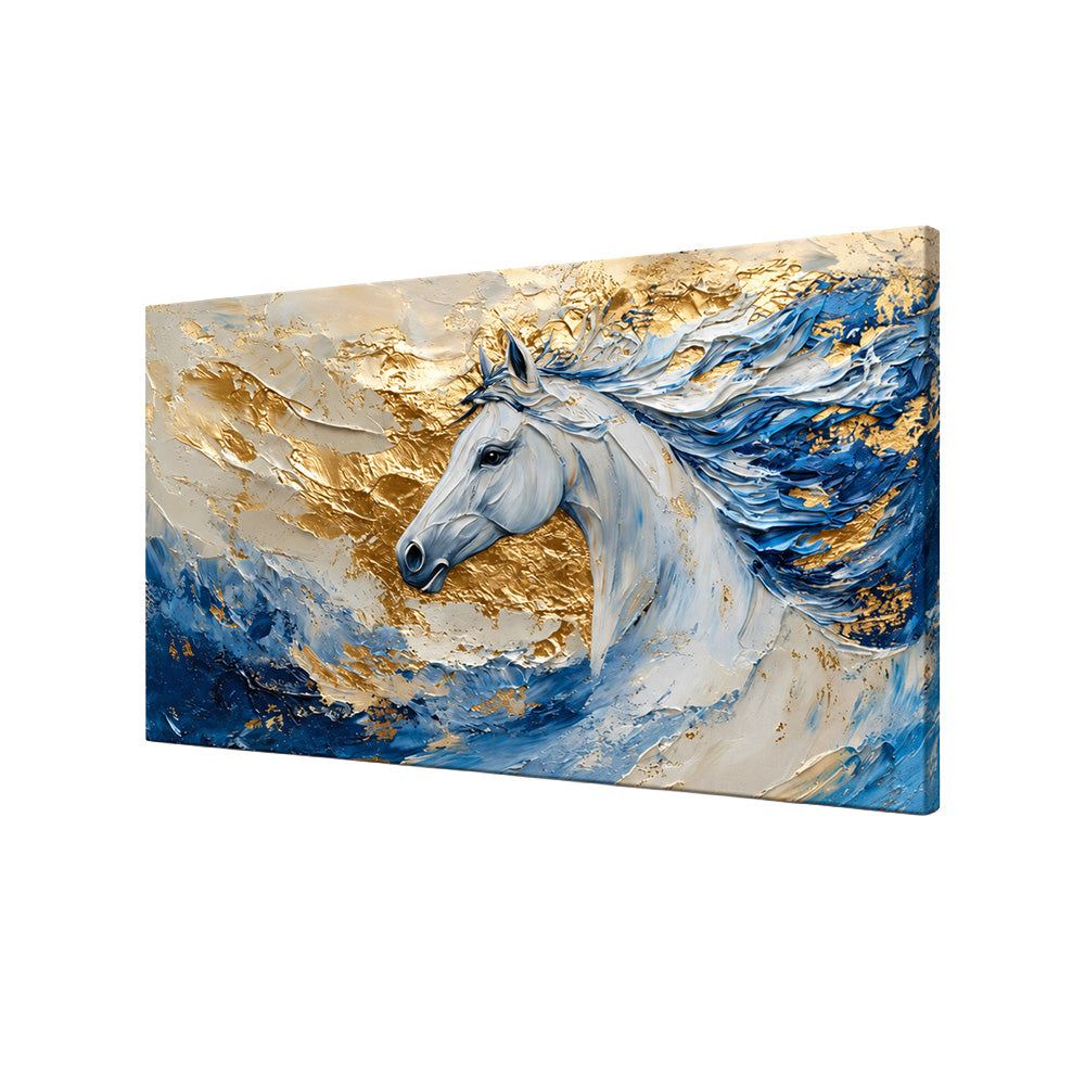 Majestic White Horse Canvas Wall Painting