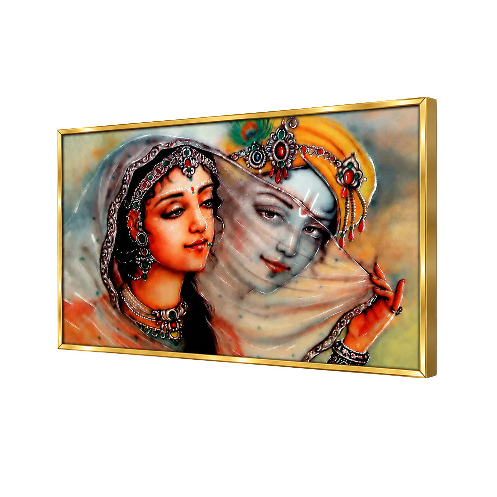 Radha Krishna & Mirabai Eternal Love Canvas Wall Painting