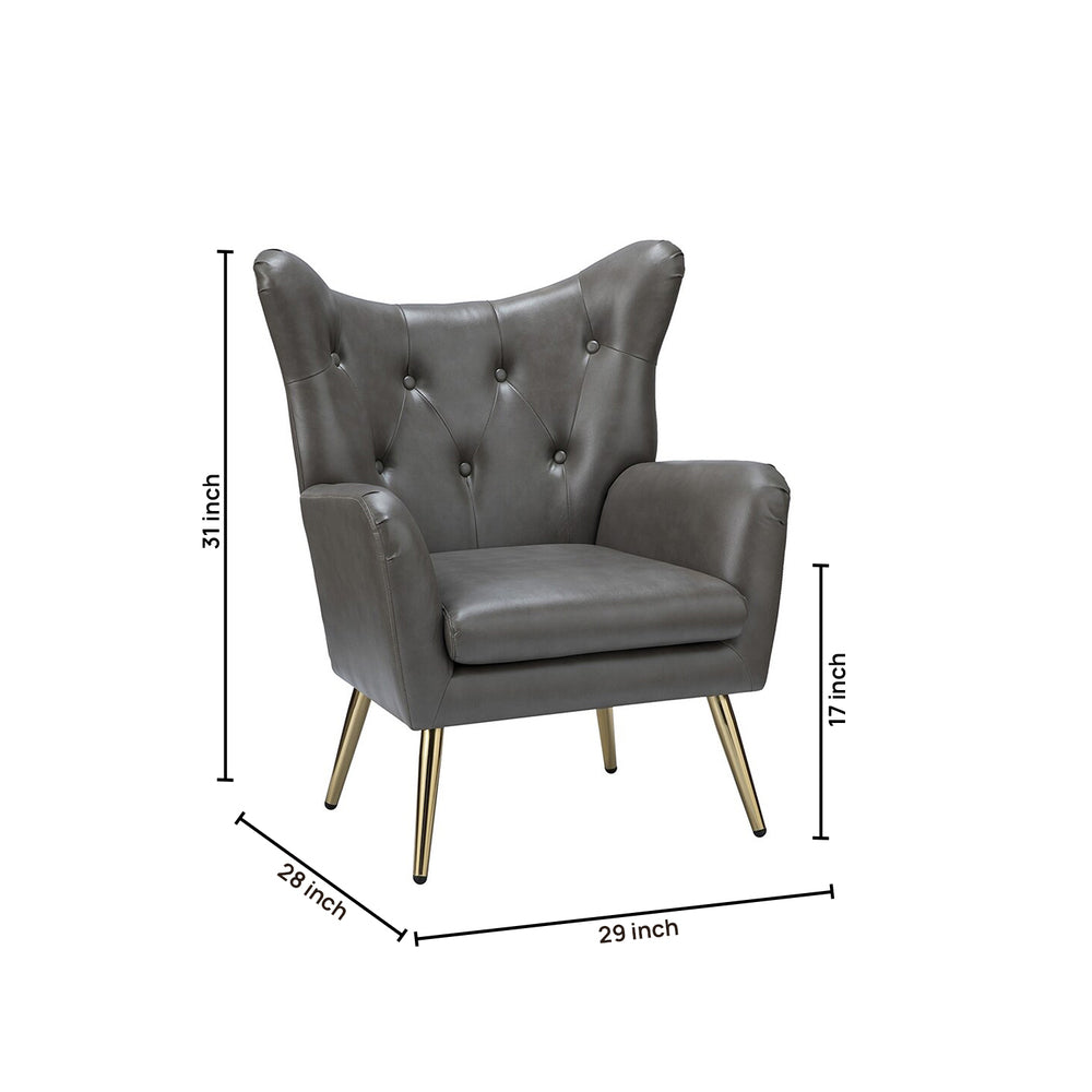 Hedley Accent Chair Grey | Classic Armchair Grey
