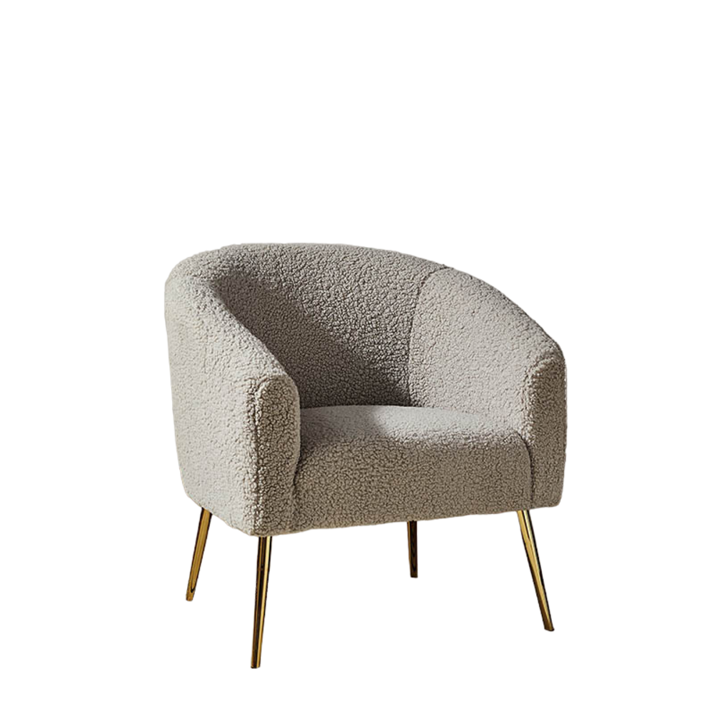 Herrin Accent Chair Beige | Scandinavian Accent Chair Beige