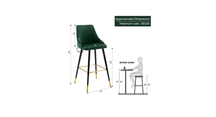 Davan Bar Stool - Green