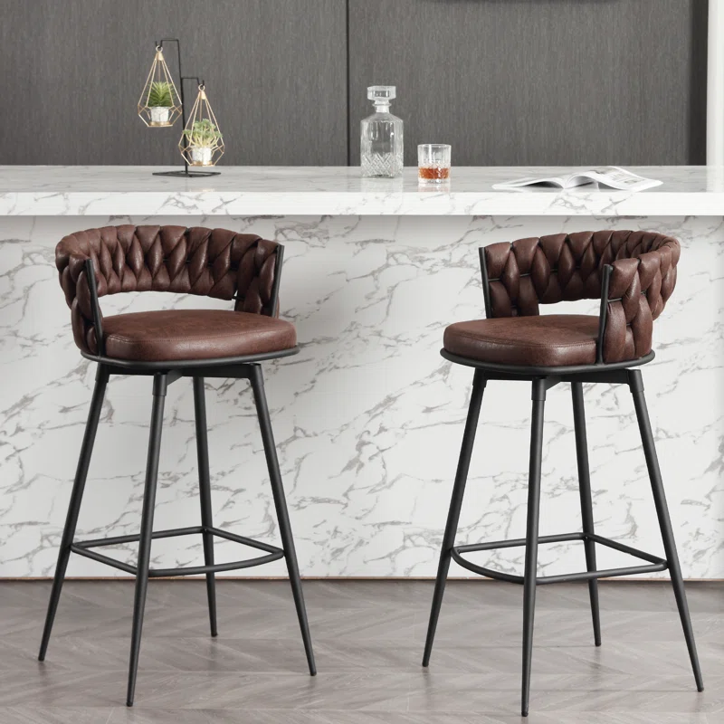 Presley Bar Stool - Dark Brown