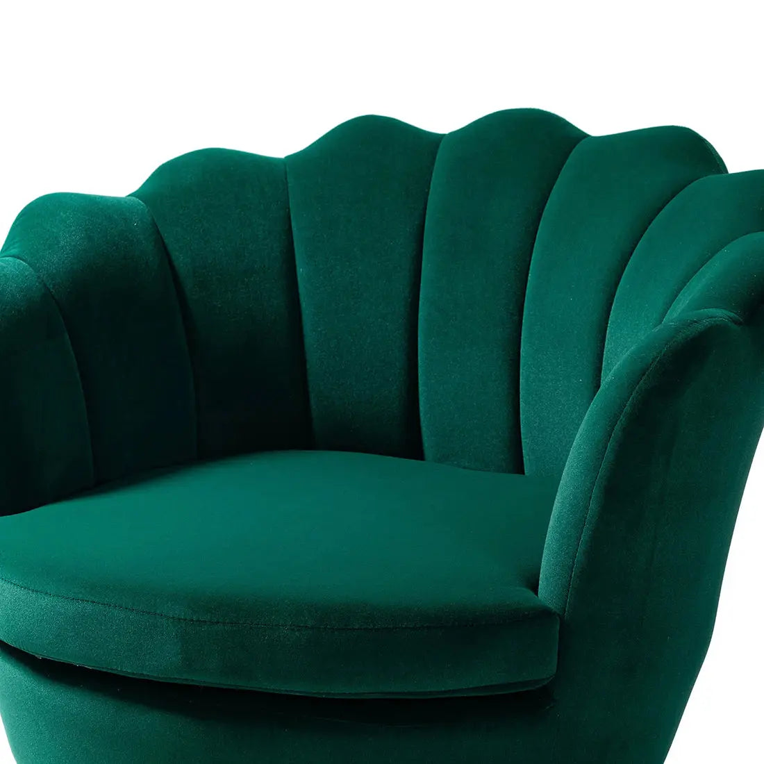 Shell Motif Accent Chair – Green