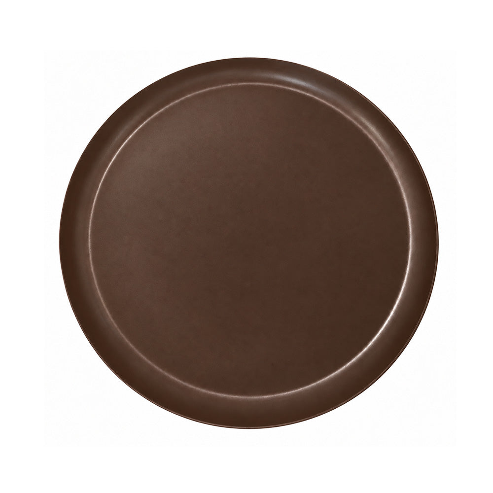 Modern Metal Tray-Top Pedestal Side Table