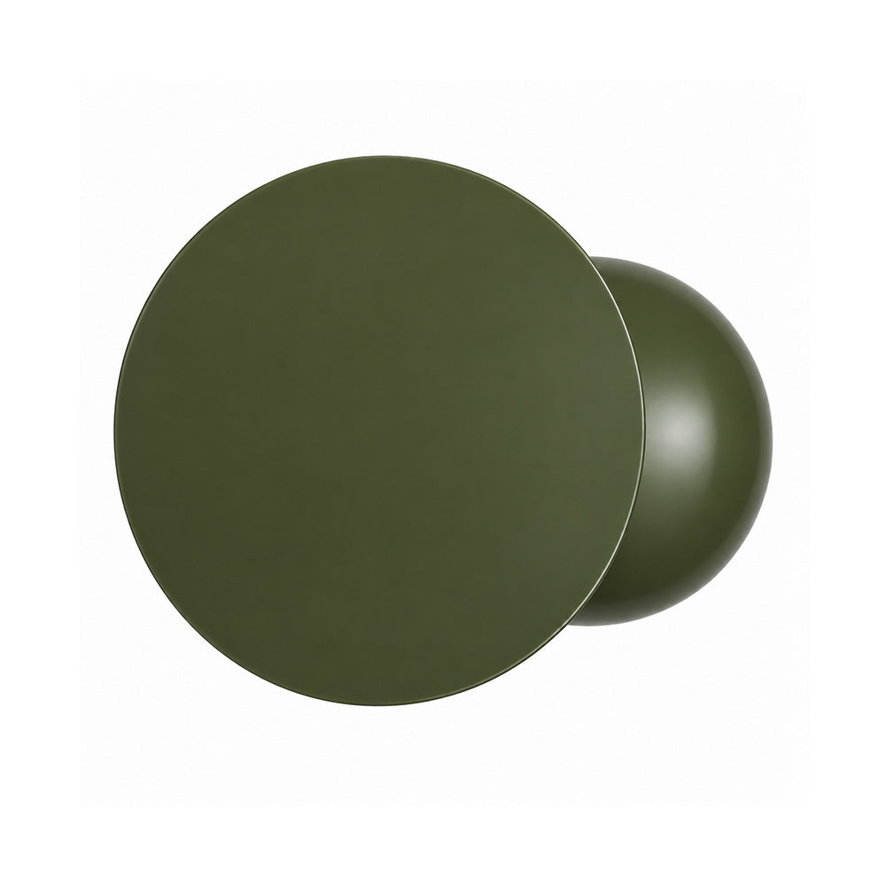 Modern Metal Sculptural Offset Bowl Side Table