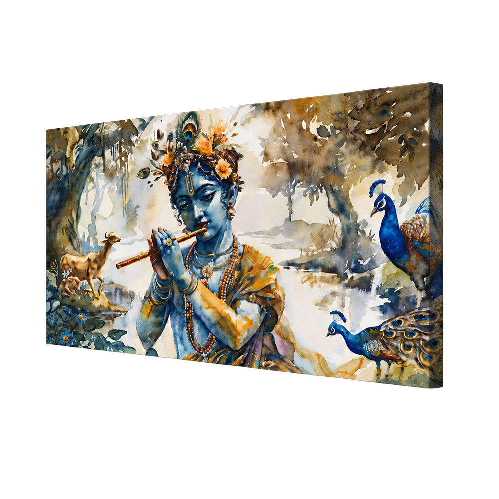 Radha Krishna Hindu God Canvas Wall Painting