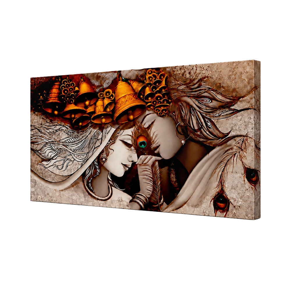 Radha Krishna Divine Love Canvas Wall Painting