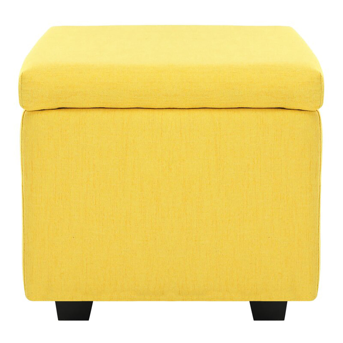 Square Stoage Ottoman With Storage Yellow