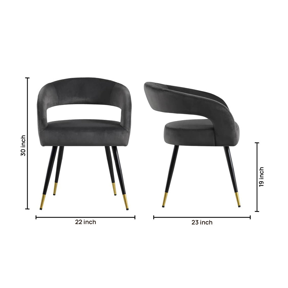 Bentlee Accent Chair Black | Upholstered Accent Chair Jet Black