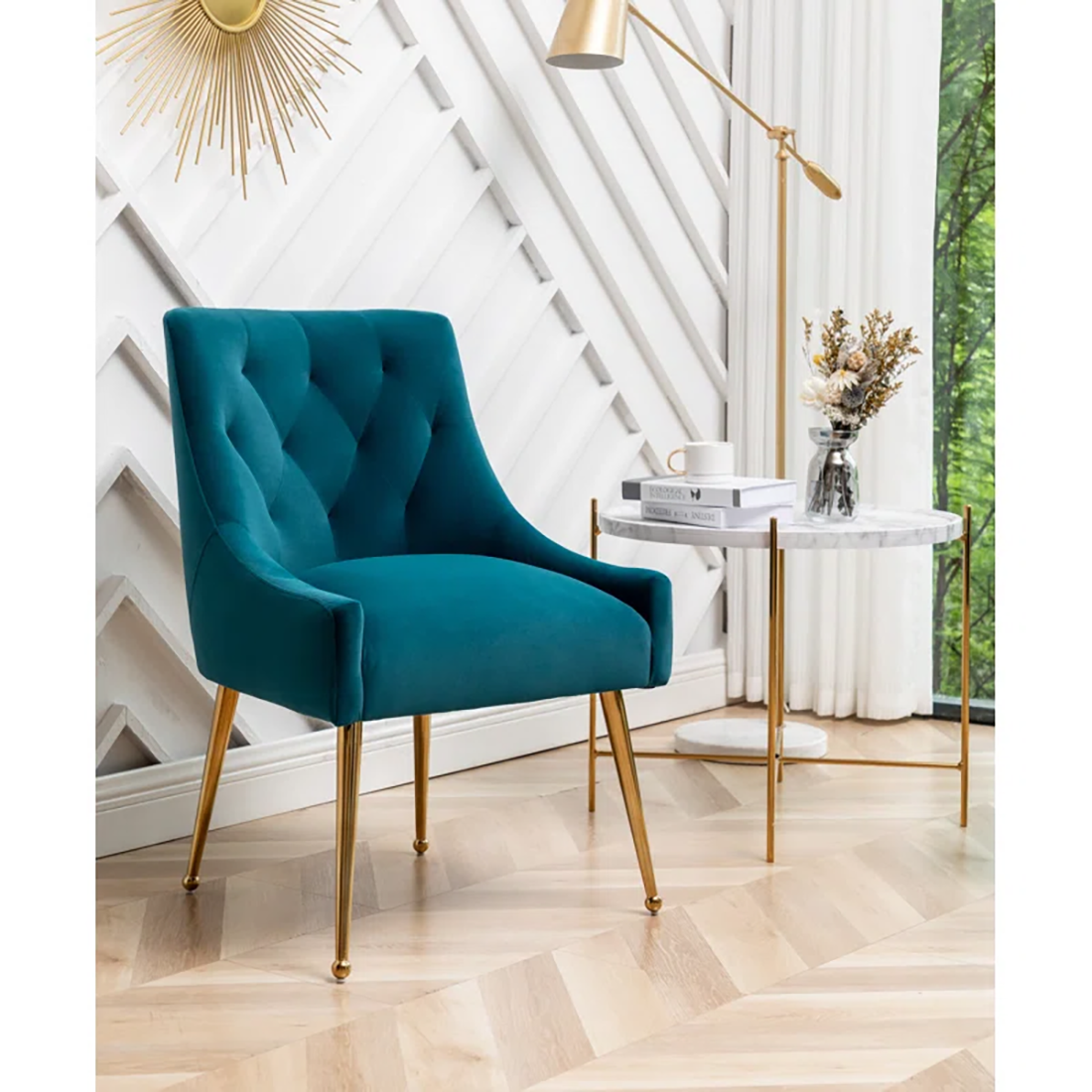 Asul Accent Chair Teal | Designer Accent Chair Teal Blue