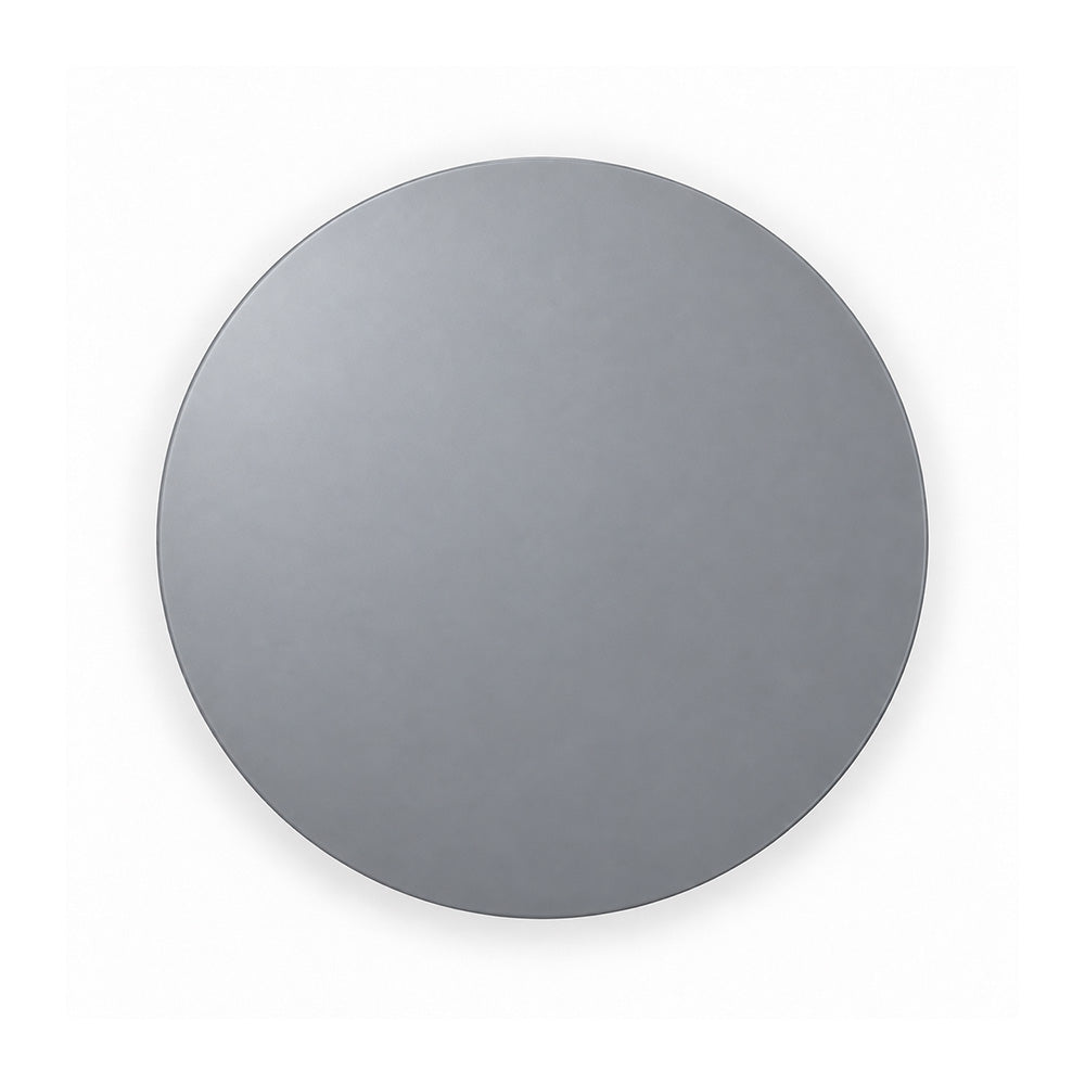 Metal Round Side Table with Sculptural Curved Base