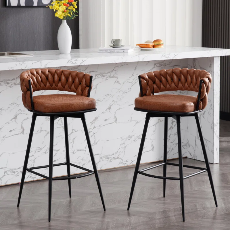 Presley Bar Stool - Whisky Brown