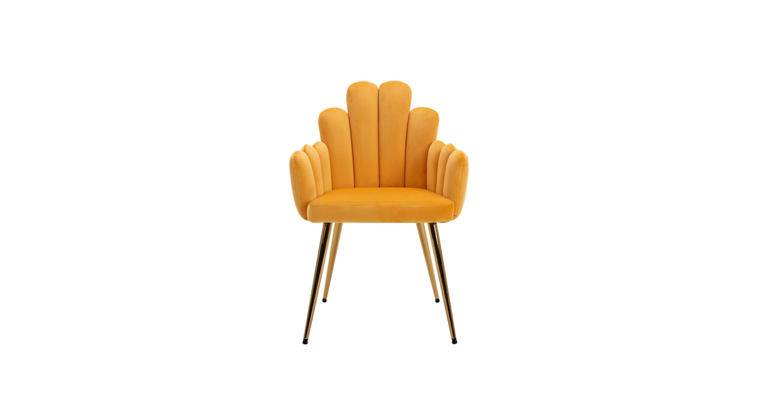 Trent Accent Chair Yellow | Modern Fabric Accent Chair Golden Yellow