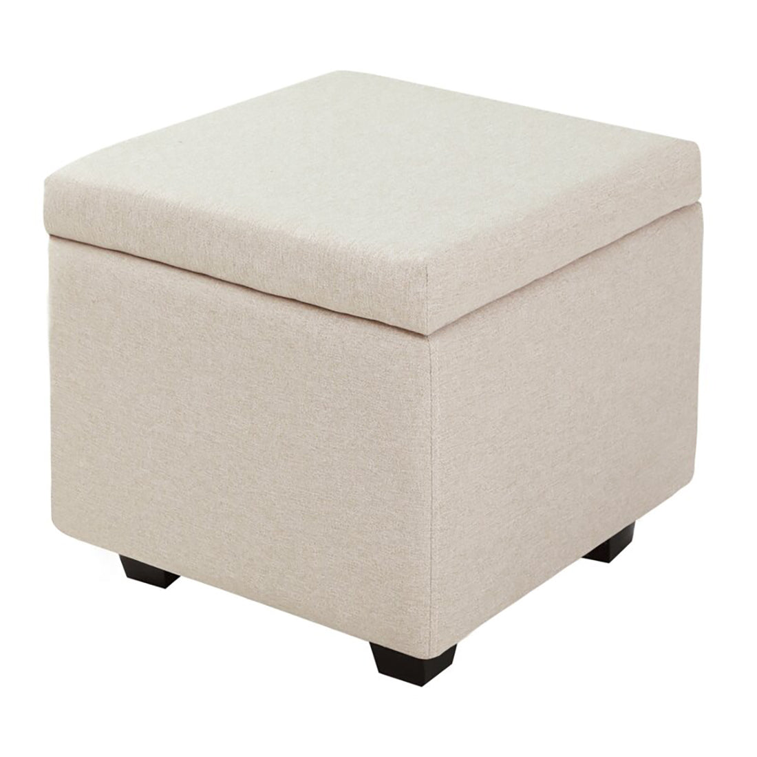 Square Stoage Ottoman With Storage White