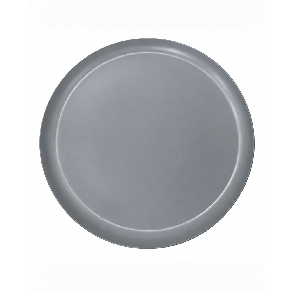 Modern Metal Tray-Top Pedestal Side Table