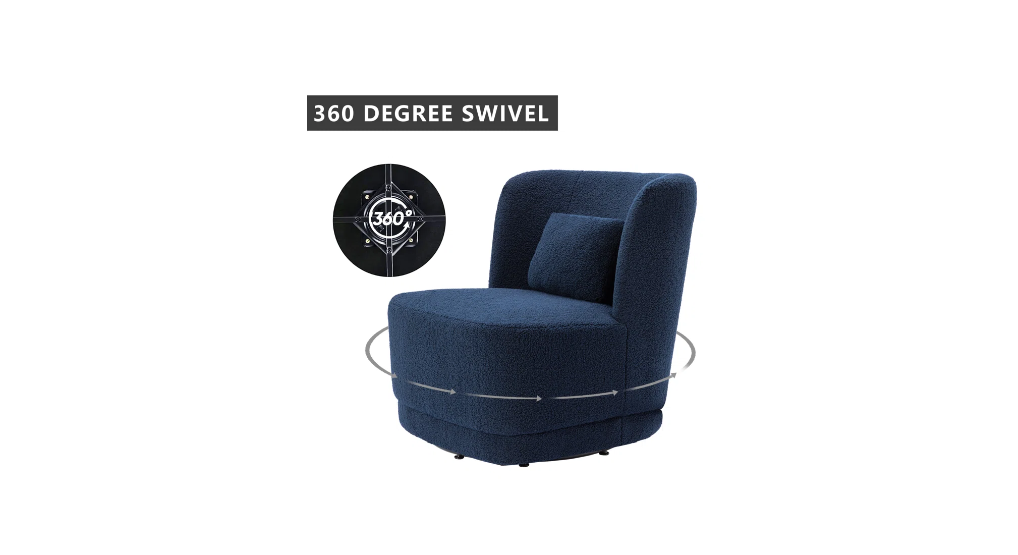 Deeda Barrel Chair Blue | Upholstered Barrel Accent Chair Sky Blue