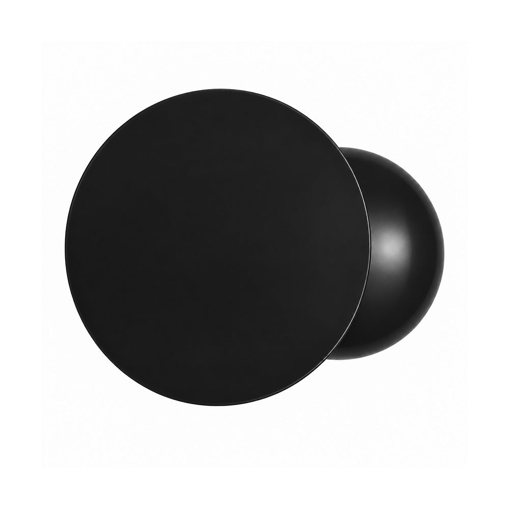 Modern Metal Sculptural Offset Bowl Side Table