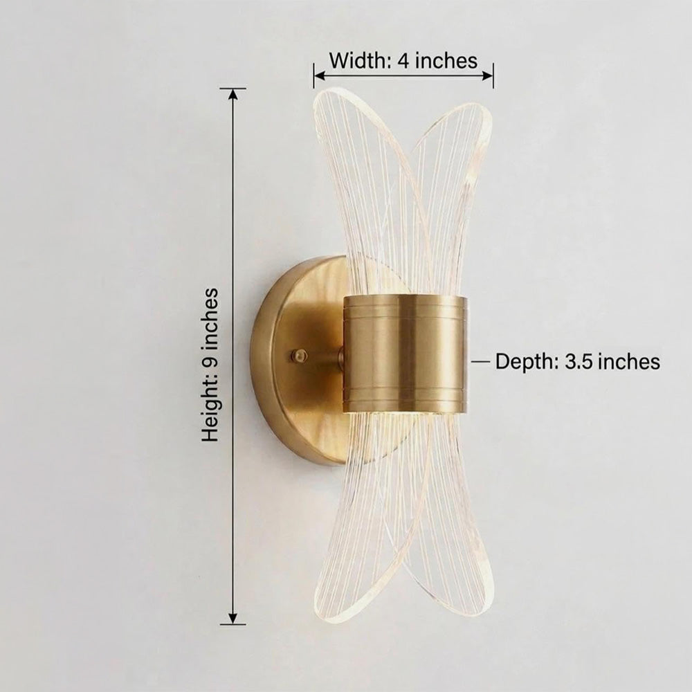 Art Deco Hourglass Crystal Wall Sconce