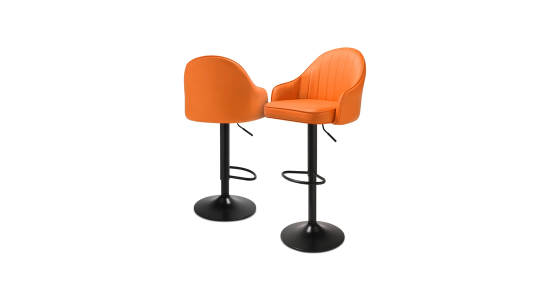 Fressia Swiel Bar Stool - Orange
