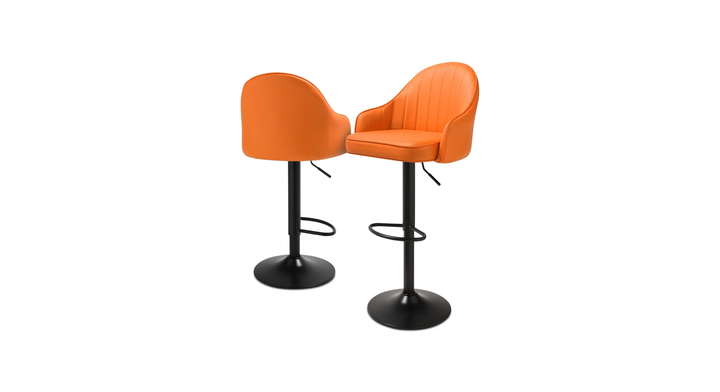 Fressia Swiel Bar Stool - Orange