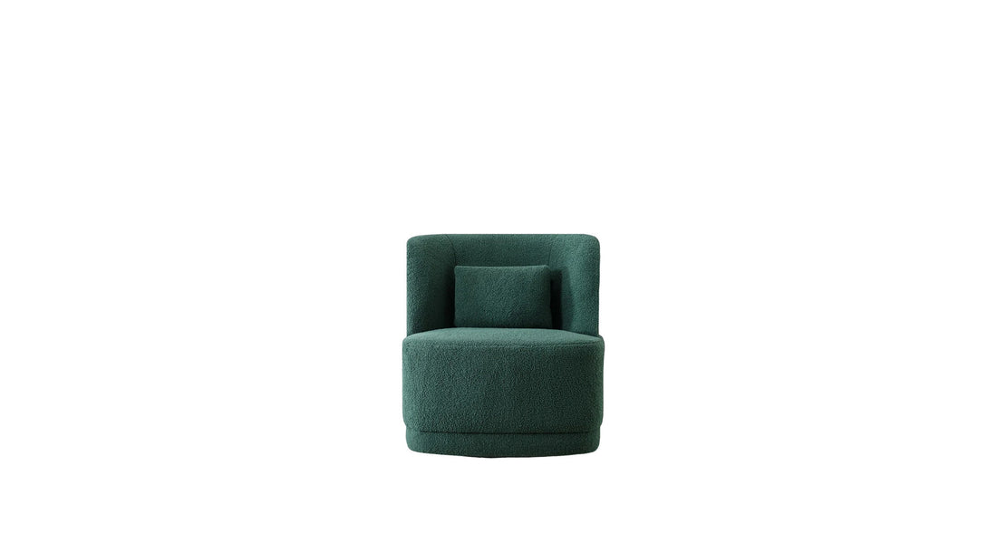 Deeda Barrel Chair Green | Upholstered Barrel Accent Chair Sage Green