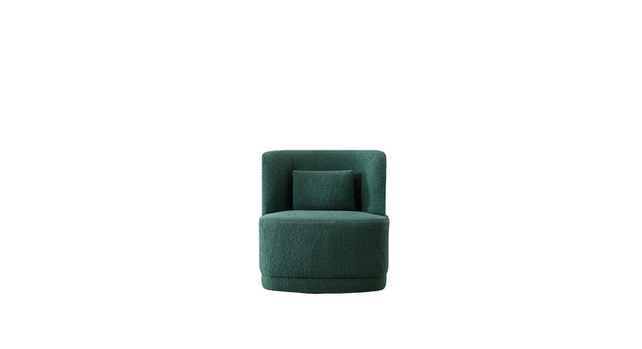 Deeda Barrel Chair Green | Upholstered Barrel Accent Chair Sage Green