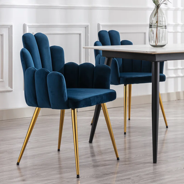 Trent Accent Chair Blue | Modern Fabric Accent Chair Navy Blue