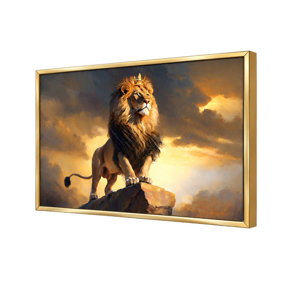 Resting Lion Portrait Canvas Wall Painting